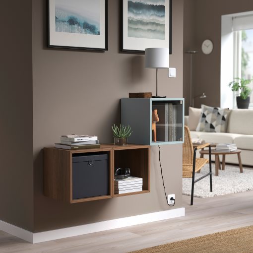 EKET, wall cabinet with glass door, 35x35x35 cm, 395.330.21