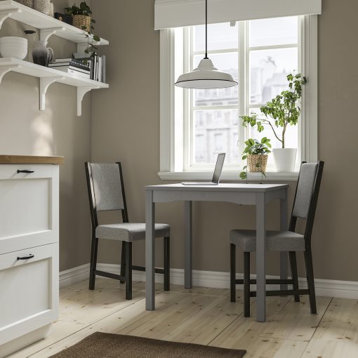 HAUGA/STEFAN, table and 2 chairs, 74x74 cm, 395.749.12