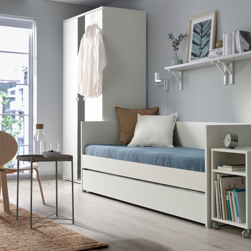 VIHALS, κρεβάτι επισκέπτη day-bed με συρταρωτό κρεβάτι/2 στρώματα, 80x200 cm, 395.806.30