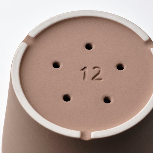 KLARBÄR, plant pot with saucer/in/outdoor, 12 cm, 405.084.26