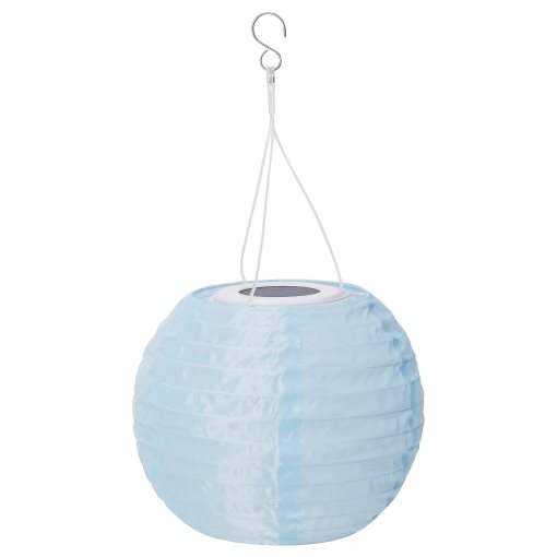 SOLVINDEN, solar-powered pendant lamp with built-in LED light source/outdoor globe, 22 cm, 405.139.51