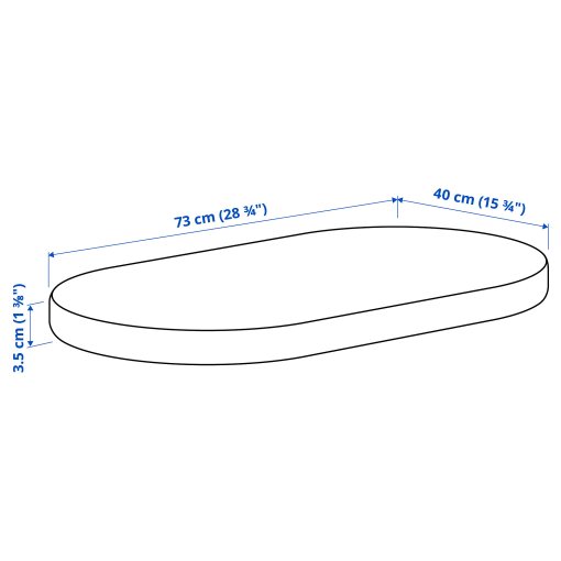 ALSKVARD, mattress for bassinet, 40x73x3.5 cm, 405.154.22