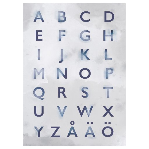PJÄTTERYD, picture/Learn your ABC/s, 50x70 cm, 405.331.38