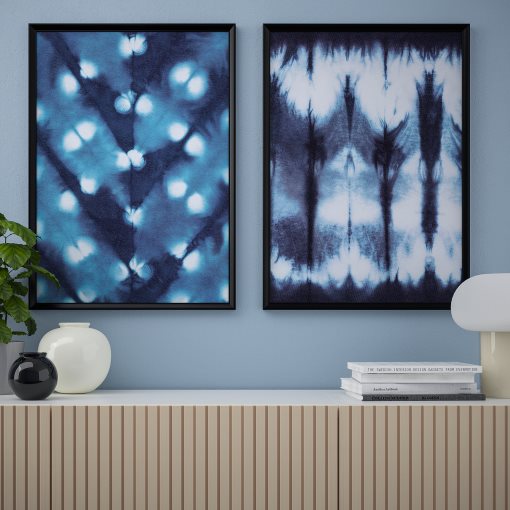 KNOPPÄNG, frame with poster/dark patterns, 50x70 cm, 405.544.42
