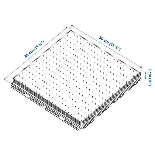 RUNNEN, floor decking/textile/outdoor, 0.81 m², 405.577.99