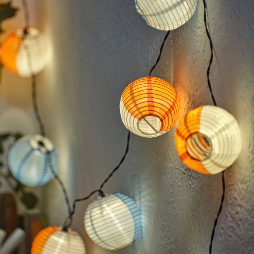 SOLVINDEN, γιρλάντα με ενσωματωμένο φωτισμό LED/24 λαμπτήρες/εξωτερικού χώρου ηλιακής ενέργειας, 405.931.94