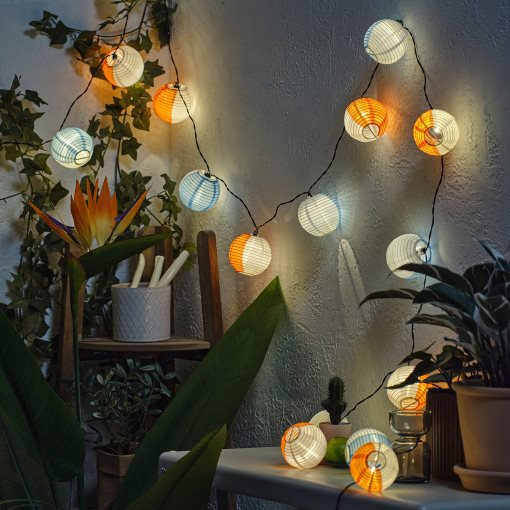 SOLVINDEN, γιρλάντα με ενσωματωμένο φωτισμό LED/24 λαμπτήρες/εξωτερικού χώρου ηλιακής ενέργειας, 405.931.94