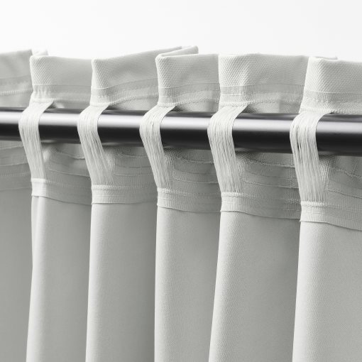 KORGMOTT, block-out curtains with heading tape/1 pair, 145x300 cm, 405.971.49
