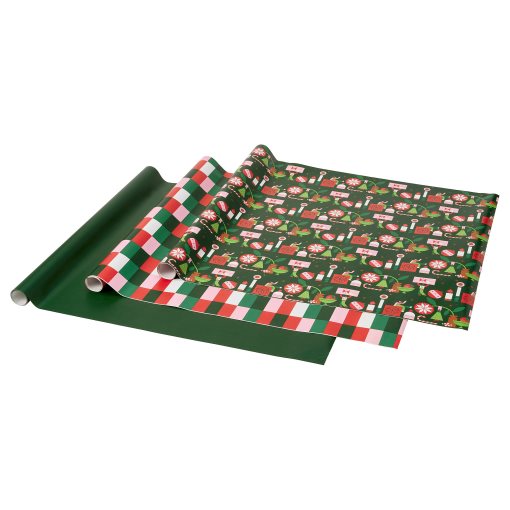 VINTERFINT, gift wrap roll/3 pack, 3x0.7 m/2.10 m², 406.029.66