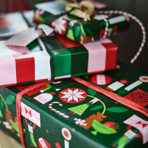 VINTERFINT, gift wrap roll/3 pack, 3x0.7 m/2.10 m², 406.029.66