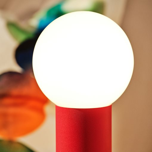 IKEA PS 2026, φορητό φωτιστικό με ενσωματωμένο φωτισμό LED, λειτουργία με μπαταρία/ρυθμιζόμενης έντασης, 22 cm, 406.085.48