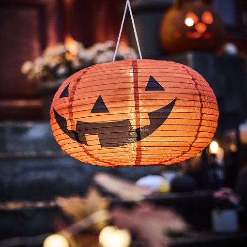 KUSTFYR 2026, pendant lamp with built-in LED light source/pumpkin/battery-operated/outdoor, 406.325.53