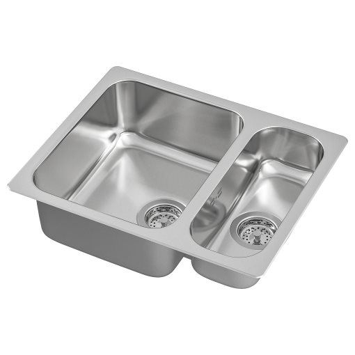 HILLESJÖN, inset sink 1 1/2 bowl, 58x46 cm, 491.406.31