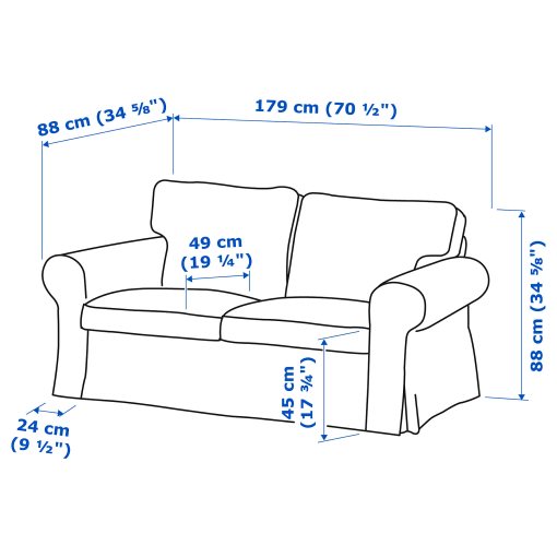 EKTORP, 2-seat sofa, 493.199.97