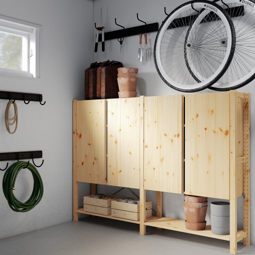 IVAR, 2 sections/shelves/cabinet, 174x30x124 cm, 493.909.79