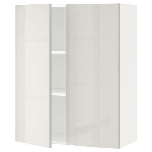 METOD, wall cabinet with shelves/2 doors, 80x100 cm, 494.593.65