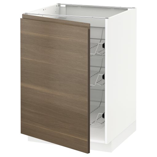 METOD, base cabinet with wire baskets, 60x60 cm, 494.608.92