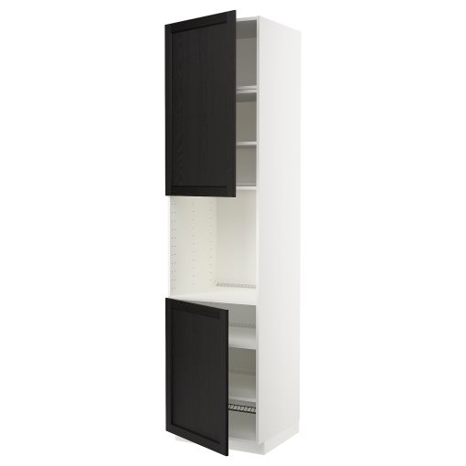 METOD, high cabinet for oven with 2 doors/shelves, 60x60x240 cm, 494.672.85