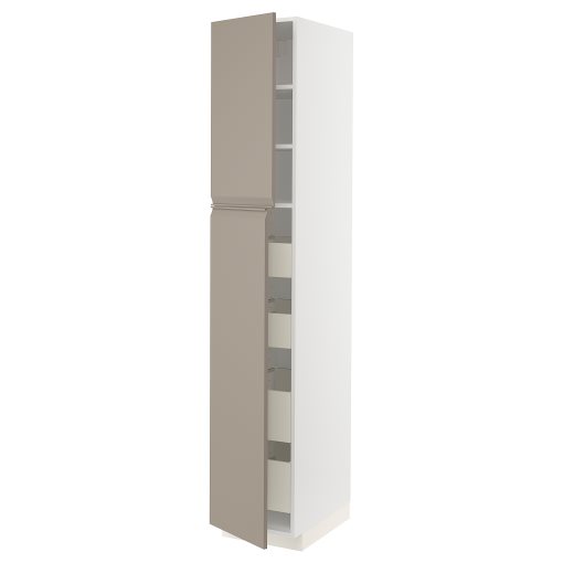 METOD, high cabinet with 2 doors/4 drawers, 40x60x220 cm, 494.919.64