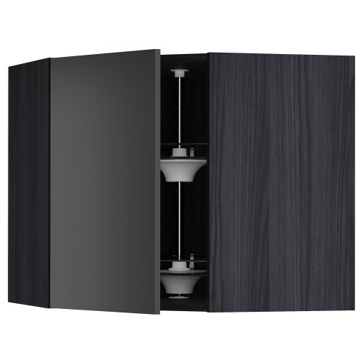 METOD, corner wall cabinet with carousel, 68x60 cm, 494.986.49