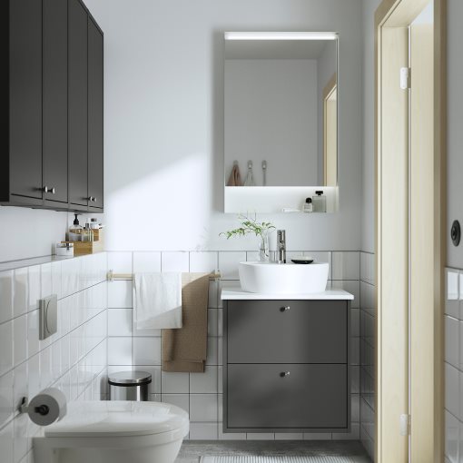 HAVBACK/TORNVIKEN, wash-stand with drawers/wash-basin/tap, 62x49x79 cm, 495.210.46