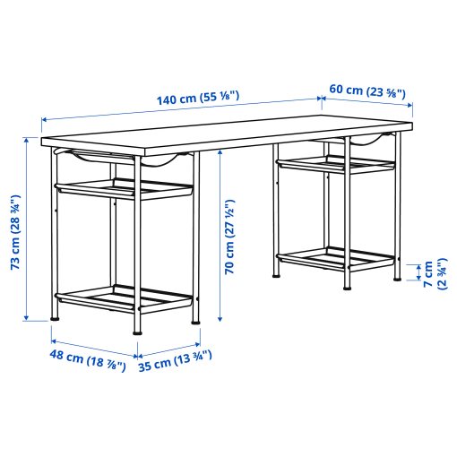 LAGKAPTEN/SPAND, desk, 140x60 cm, 495.638.52