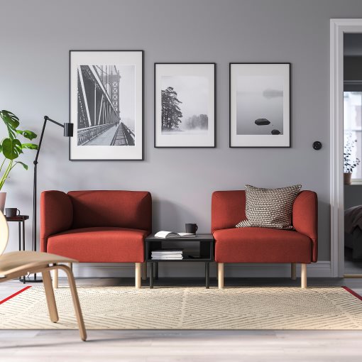 LILLEHEM, 2-seat modular sofa with side table, 495.697.45