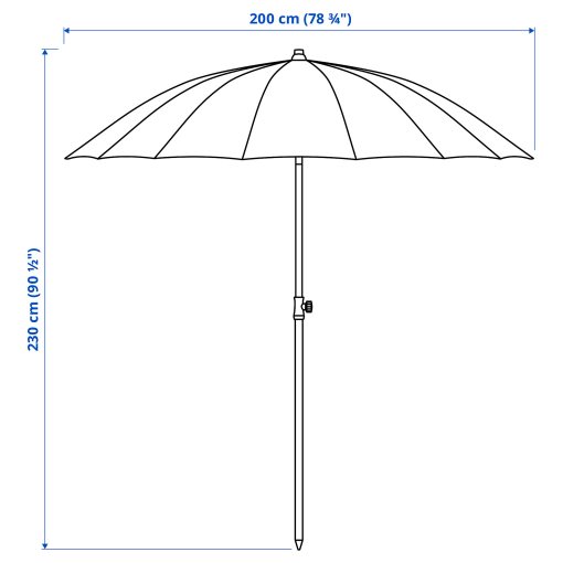 SAMSÖ, parasol tilting, 503.118.15