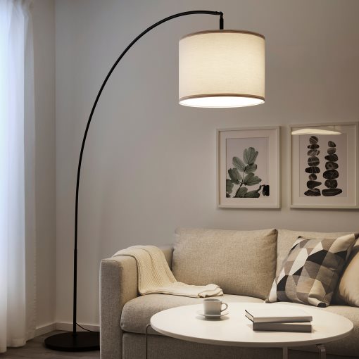 SKAFTET, floor lamp base, arched, 504.053.95