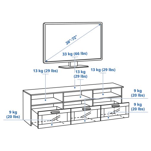 BRIMNES, TV bench, 504.098.74