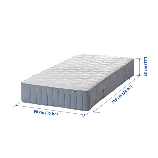 VÅGSTRANDA, pocket sprung mattress/extra firm, 90x200 cm, 504.703.95