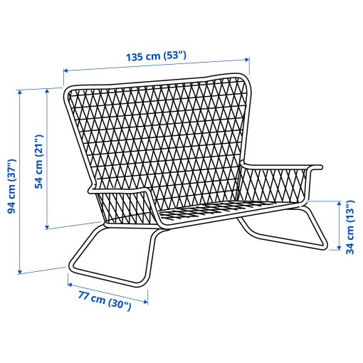 HÖGSTEN, 2-seat sofa, outdoor, 505.125.93