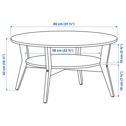 JAKOBSFORS, coffee table, 80 cm, 505.151.67