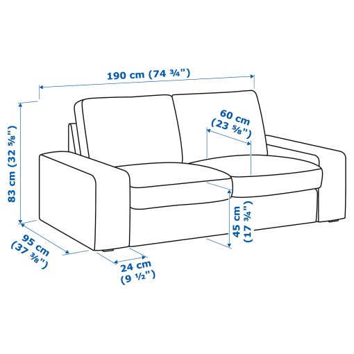 KIVIK, 2-seat sofa, 505.195.18