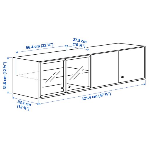 BOASTAD, ράφι τοίχου, 121x32 cm, 505.277.83