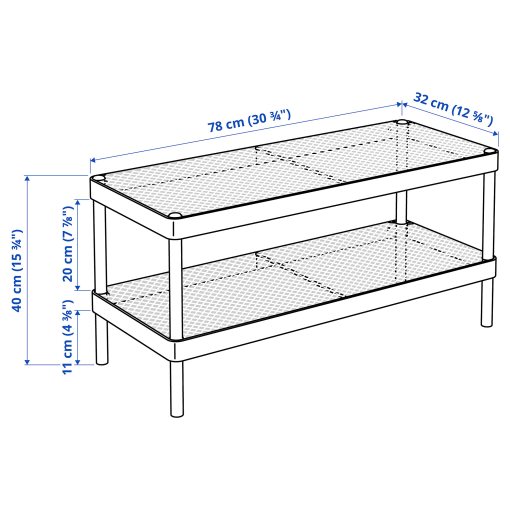 MACKAPÄR, shoe rack, 78x32x40 cm, 505.309.93