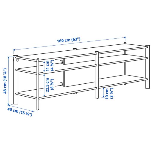 JÄTTESTA, TV bench, 160x40x49 cm, 505.388.52