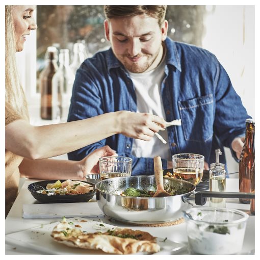 MIDDAGSMAT, τηγάνι σωταρίσματος με καπάκι, 24 cm, 505.452.25