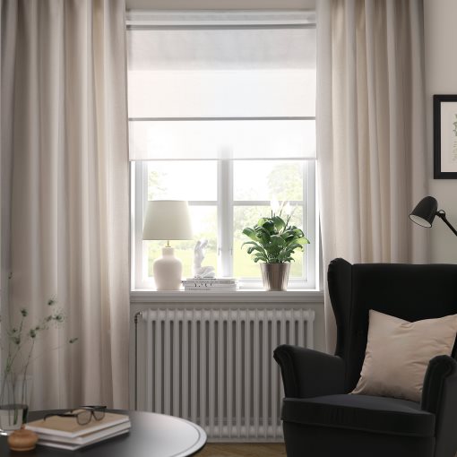 LENDA, curtains with tie-backs 1 pair, 140x300 cm, 505.528.81