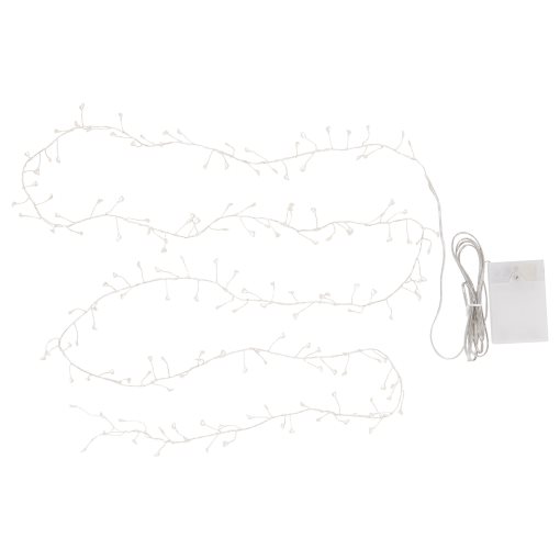 STRÅLA, γιρλάντα με ενσωματωμένο φωτισμό LED/160 λαμπτήρες/λειτουργία με μπαταρία μίνι, 505.824.54