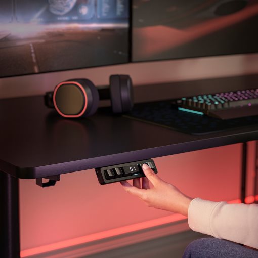 MÅLOMRÅDE, electric gaming desk sit/stand with monitor arms, 180x80 cm, 505.858.05