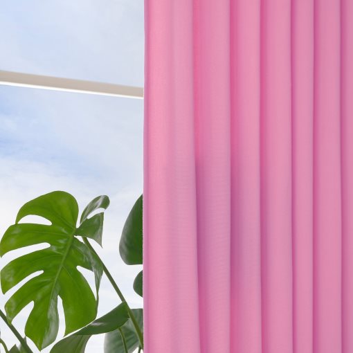 GINSTMOTT, curtains with heading tape/1 pair, 145x300 cm, 505.971.82