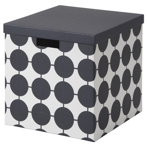 TJENA, storage box with lid, 32x35x32 cm, 506.010.56