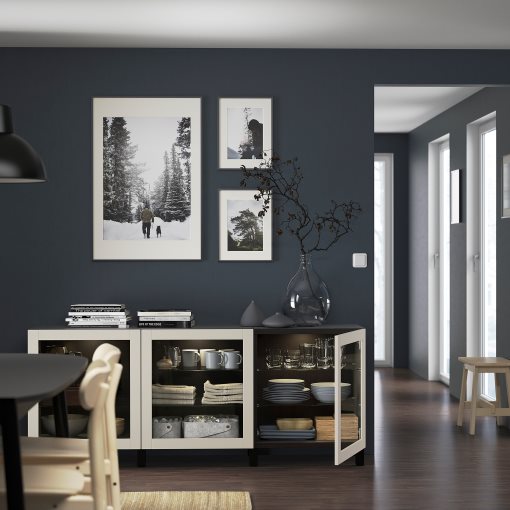 BESTÅ, σύνθεση αποθήκευσης με πόρτες, 180x42x74 cm, 594.217.63
