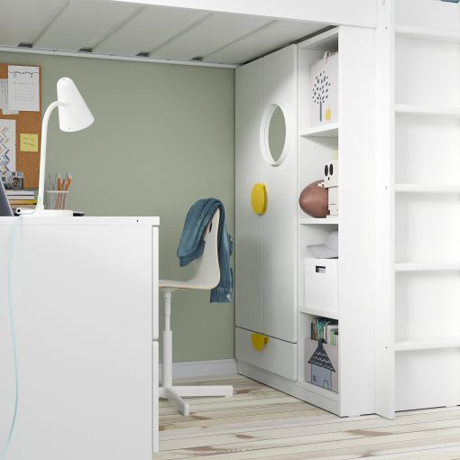 SMÅSTAD, loft bed with desk/3 drawers, 90x200 cm, 594.288.73