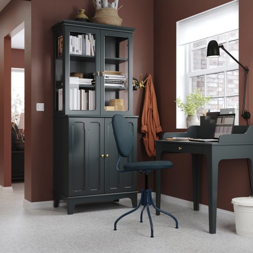 LOMMARP/BJORKBERGET, desk and storage combination with swivel chair, 594.365.47