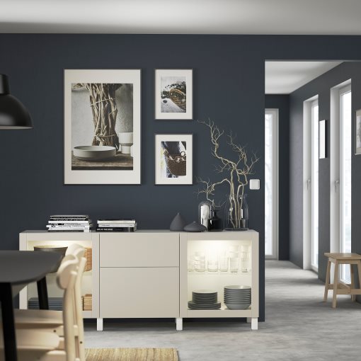 BESTÅ, σύνθεση αποθήκευσης με συρτάρια με μαλακό κλείσιμο, 180x42x74 cm, 594.402.81