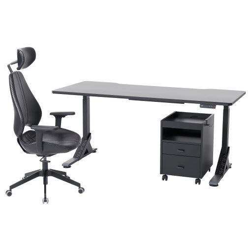 UPPSPEL/GRUPPSPEL, γραφείο, καρέκλα και συρταριέρα, 180x80 cm, 594.415.15