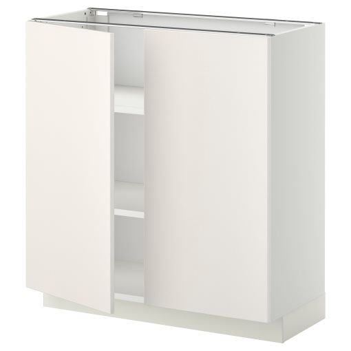 METOD, base cabinet with shelves/2 doors, 80x37 cm, 594.554.56