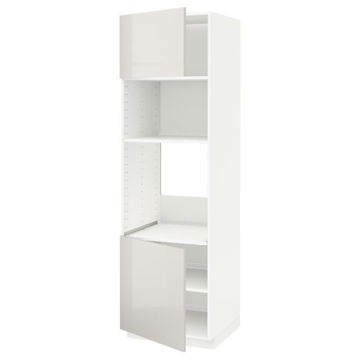 METOD, high cabinet for oven/microwave with 2 doors/shelves, 60x60x200 cm, 594.620.89